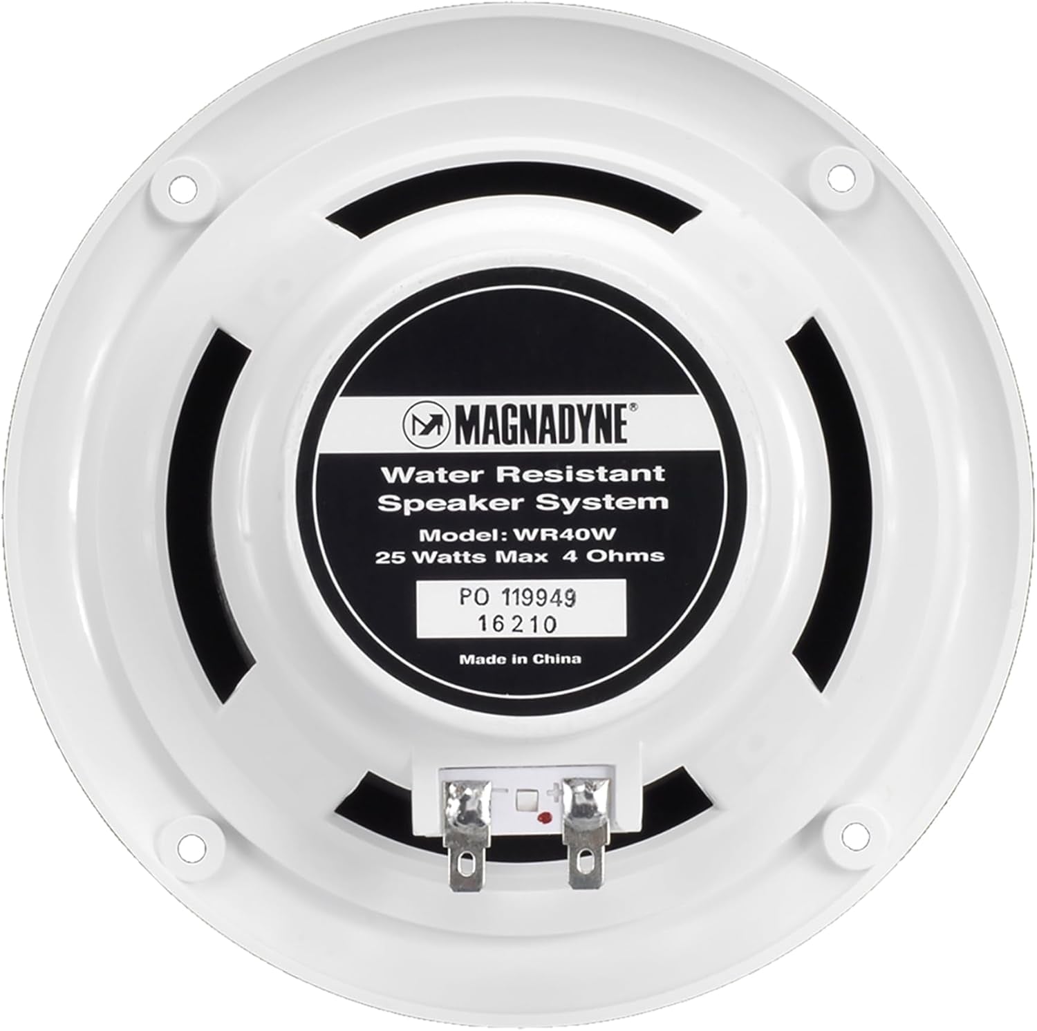 5-Inch Water Resistant Outdoor Speakers, Dual Cone, 25W Peak Power, Marine and RV Compatible (White)